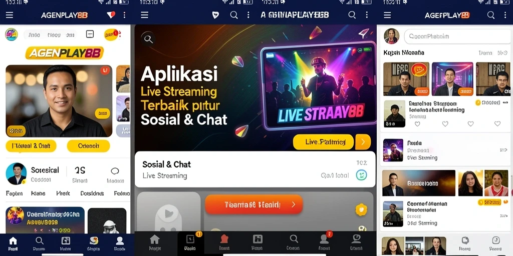 Tampilan antarmuka AGENPLAY88 yang intuitif untuk Live Streaming.