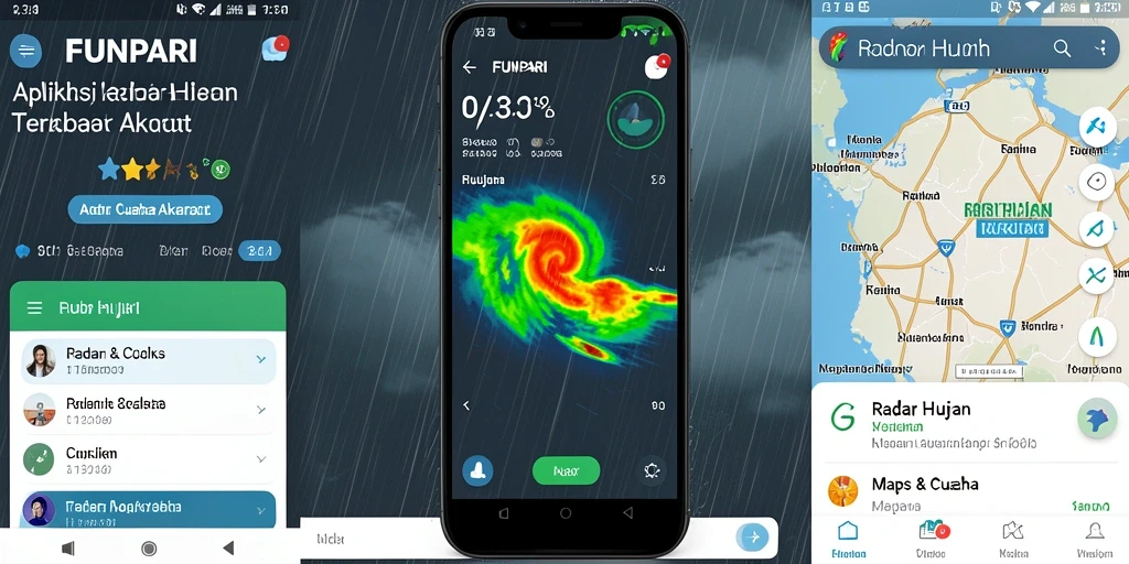 Tampilan antarmuka radar hujan FUNPARI yang menarik dan informatif.
