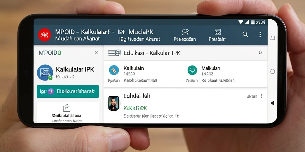 Antarmuka pengguna MPOID dengan fitur Kalkulator IPK yang mudah digunakan.