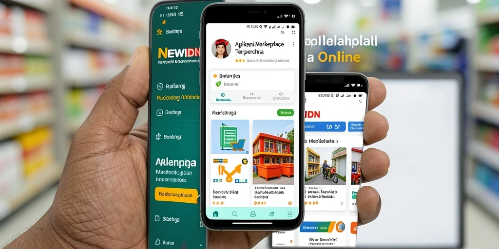 Tampilan antarmuka aplikasi NEWIDN yang memudahkan belanja online.