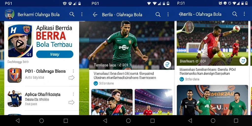 Antarmuka PG11 yang informatif dan menarik untuk olahraga bola.