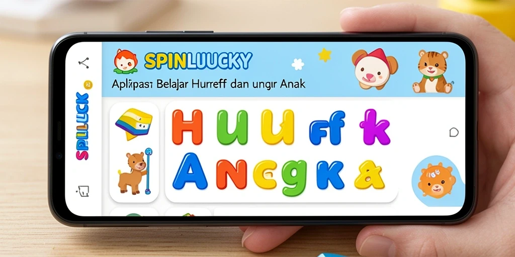 Tampilan antarmuka SPINLUCKY yang ceria dan interaktif.