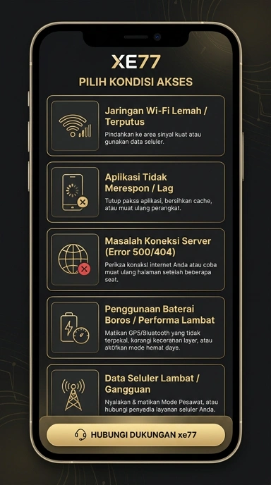 Tampilan link alternatif xe77